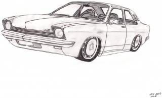 Pin de Genivaldo de em love arts. ..  Carros para colorir, Chevette,  Desenhos de carros antigos